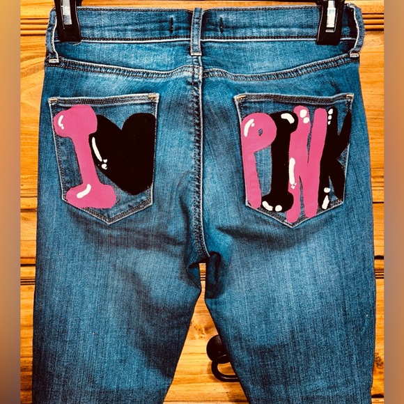 Hand-Painted Barbie Jeans!! - Picture 2 of 2
